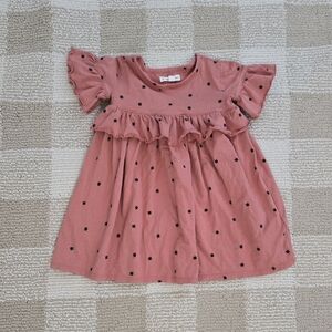 Tucker + Tate Pink and Black Ruffled Tiered Sundress